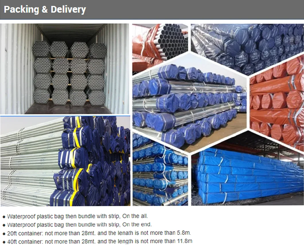 48.3mm Scaffolding Gi Steel Tube for Construction Iron Prices of Galvanized Pipe