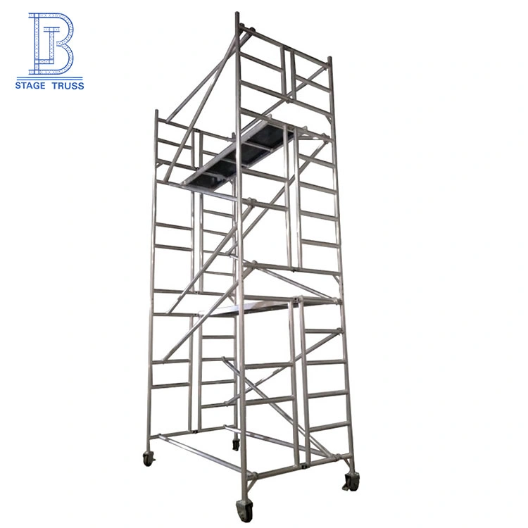 Aluminum Alloy Folding Scaffolding, Mobile Aluminum Frame Work Platform, Building Climbing Platform Engineering H-Framealuminum Alloy Climbing Frame