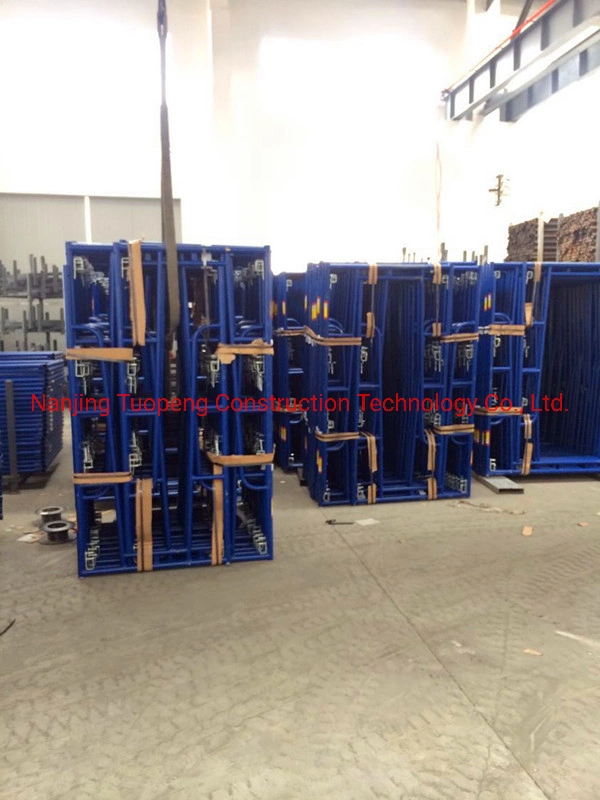 Blue Painted Walkthrough Scaffolding Frame with C Lock