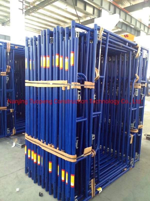 Blue Painted Walkthrough Scaffolding Frame with C Lock