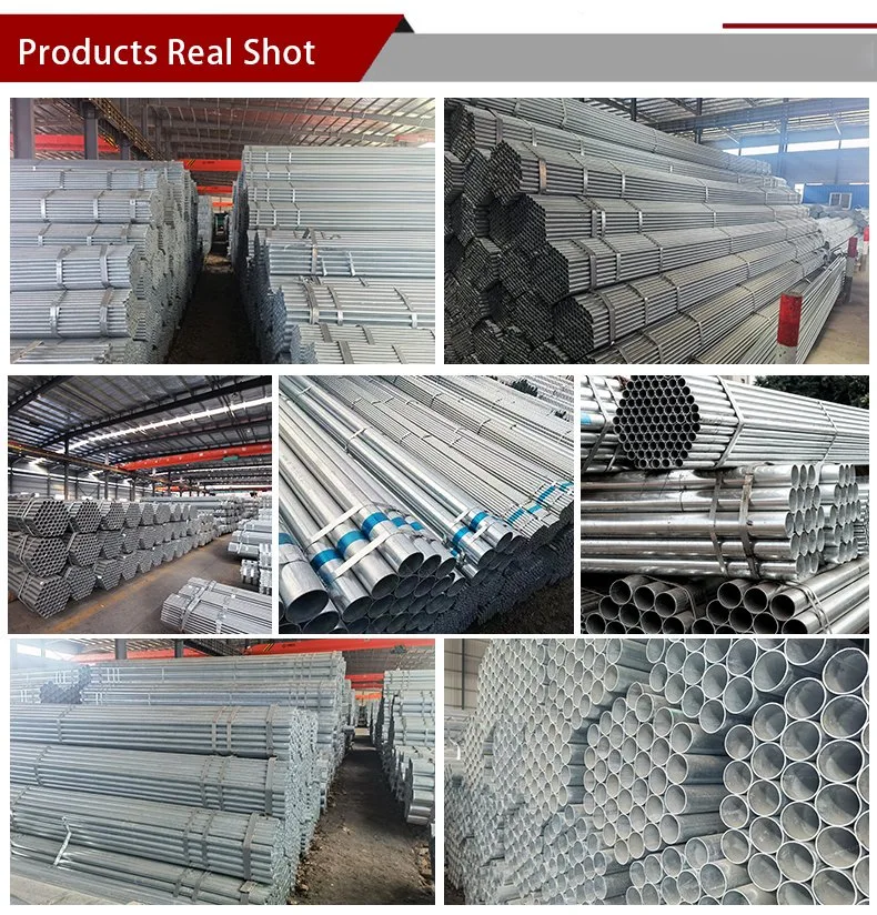 Hot Dipped Galvanized Steel Pipe Size 1/2 3/4 1"2"1.5"Inch Gi Pipe Pre Galvanized Steel Galvanized Tube Pipe