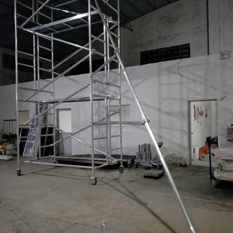 Aluminum Alloy Folding Scaffolding, Mobile Aluminum Frame Work Platform, Building Climbing Platform Engineering H-Framealuminum Alloy Climbing Frame