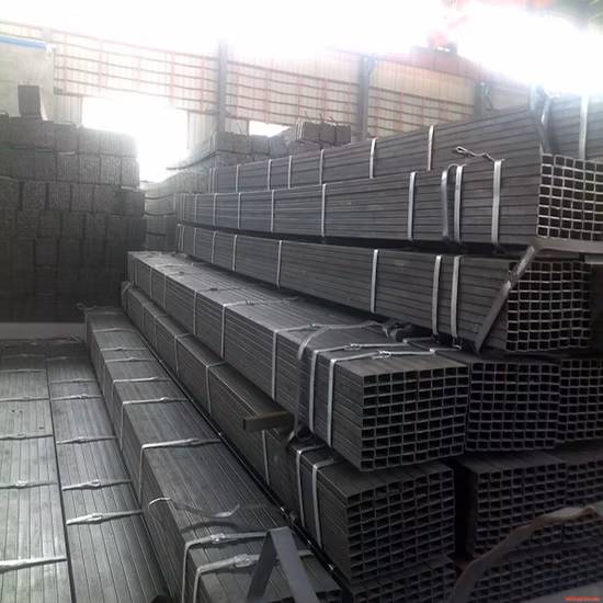 Tubo cuadrado suave negro rectangular del andamio del precio de la tubería de acero de la sección hueca de China