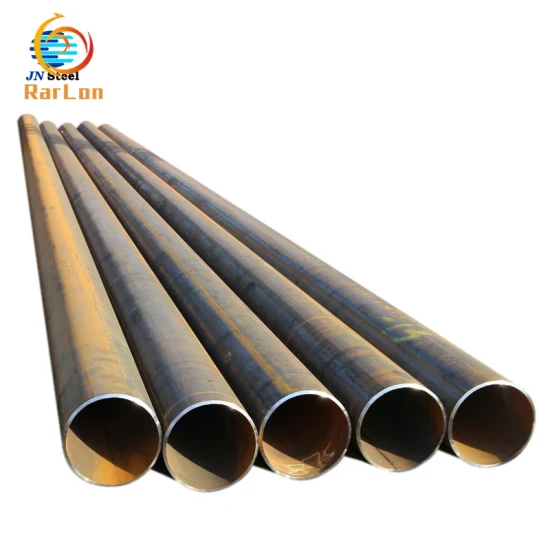 Tubo de acero soldado al carbono, tubo de acero ERW, sección hueca redonda en China