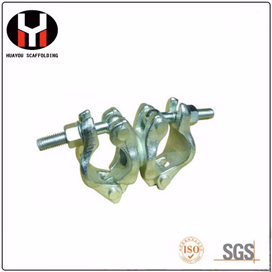 BS 1139 Construcción de edificios Abrazadera forjada para andamios Abrazaderas para vigas de andamios Acoplador giratorio con abrazadera ajustable en ángulo de acero forjado para andamios